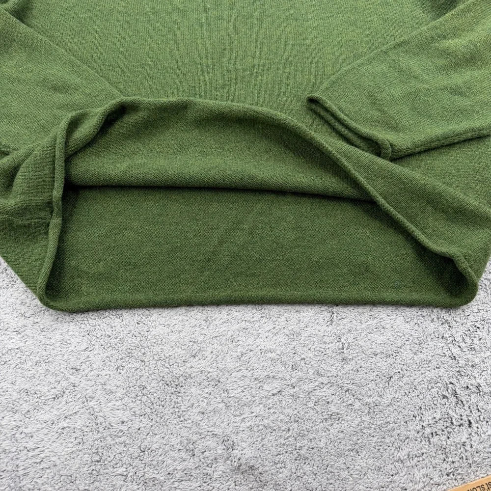 Orvis Roll Neck Sweater Mens XL Green Lambswool Sleeve Knit Preppy Pullover VTG